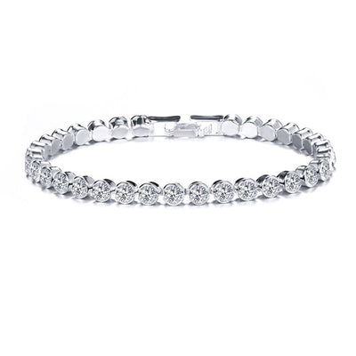 RUNDGESCHNITTENES TENNISARMBAND