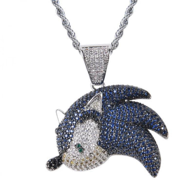 ICED OUT IGEL-ANHÄNGER &amp; KETTE SET